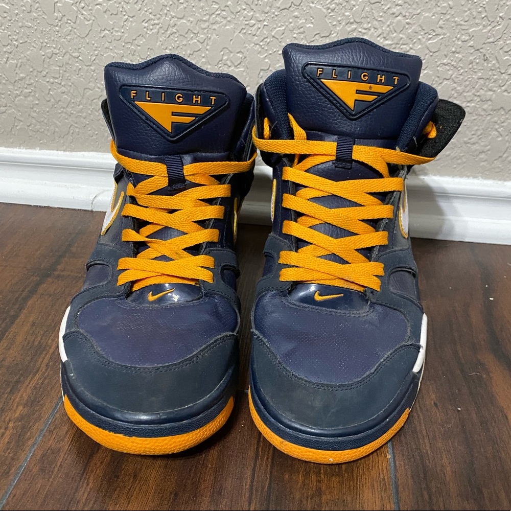 Navy and Yellow Nike Air Flights